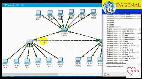 Menggunakan GUI tutorial membuat VLAN dengan Cisco Packet Tracer